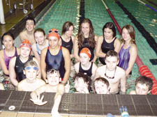 Anaconda swimmers in a close-fought contest