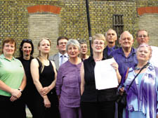 Objectors pictured outside Culross Buildings in King’s Cross last year