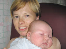 Seven-week-old Oscar Aldridge, who was successfully diagnosed and treated for breathing problems at Barts, with his mum, Sarah