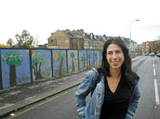 Charlotte Gerrard at the mural