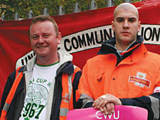 Postal workers picketing the Kilburn delivery office