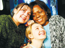 Spare Tyre’s Pretend Families cast members Danielle Krepka, Hannah Mulder and Olivette Cole-Wilson Picture: Sheila Burnett