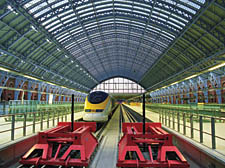 View of St Pancras station Eurostar terminal