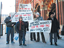 Somers Town residents demonstrate on the big day