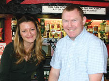 Dublin Castle publican Henry Conlon with ?pianist Aglaia Tarantino