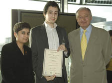 Simon Wroe with Shami Chakrabarti and Ken Livingstone.