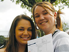 Holly Robinson-Gore (left) and Jacky Sinton-Hewitt from Camden School for Girls 