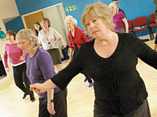 Members of the dance class at One KX busting some moves on the dance floor