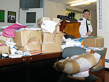 Borough commander Chief Supt Dominic Clout in the custody suite