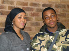 Nasrine Abdirachid, 16, with Zakariya Mohamed, 17