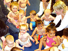 The ‘models’ prepare themselves for the catwalk at Waterlow Park Centre