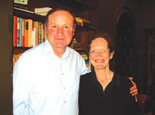 Julian Fulbrook celebrating 30 years as a councillor with his wife, Mary