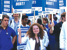 UCL medic Claire Clapshaw joins the protest over free accommodation