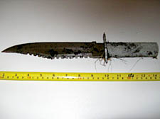 The knife found in Fitzrovia