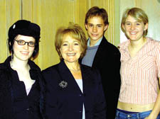 Georgia Gould (far right) pictured with Margaret Hodge (second from left) in 2003