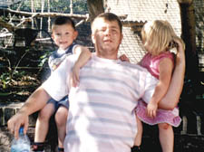 'Barney' Kennedy with his children