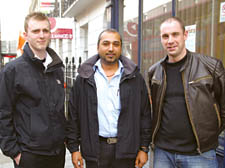 PC Craig Howat, Pravin Kerai and PC Pete Giles. 