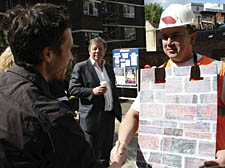 Serge Korole, a builder with AKS Homes, meets architect Hugo Braddick