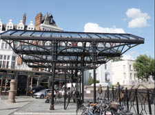 Canopy next to Kentish Town Tube station