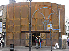 All Saints’ Camden store, complete with rusted frontage and skull motif