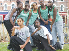 King Henry’s Walk dance group B Dot T strike a pose at the International Community Festival