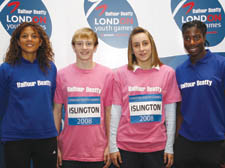 Jo Fenn, Harry Needs, Devon Robins and Christine Ohuruogu