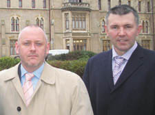 Terry Stacy and Sgt Simpson outside the court