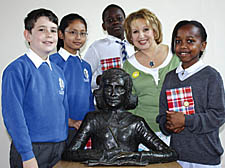 Gillian Walnes pictured with, from left, Niall Larkin, Alexandra Wijayanti, Romeo Mika and Shameika Tello-Smith