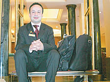 Iqbal Ahmed at work at the Marriott Hotel in Swiss Cottage
