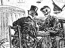 The Rime of the Modern Shipowner (Dedicated to Mr Plimsoll): The Phantom-bark made never a sound/ And the twain were casting dice:-/ “Let the crew be drowned for the sum is round,”/ Said he “and it’s worth the price!” (From Turner, Roads to Ruin)