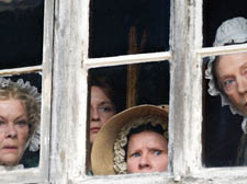 Looking out with the stars: Judi Dench, Imelda and Eileen Atkins.