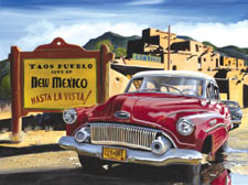 Alain Bertrand's Taos Pueblo, 81x100cms