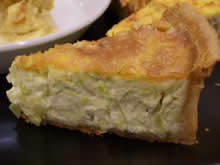 Roquefort and leek quiche  