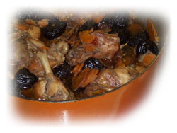 Rabbit Stew with Prunes and Apple 