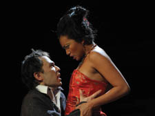 Daniel York and Chipo Chung as the princess Turnadot