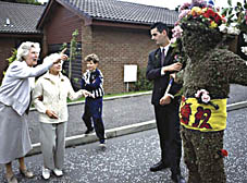 The Burry Man – a plant spirit who tours the streets of South Queensferry in Midlothian every August