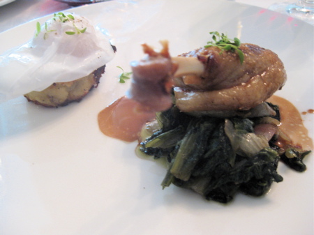 Confit of duck with braised savoy cabbage