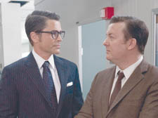 Rob Lowe as Brad and Ricky Gervais as Mark in The Invention of Lying. 