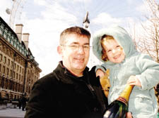   Wheel of fortune - Steve Harland and his daugter Abbie become the 25 millionth visitor to the London Eye