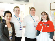 Pictured: from left, Betsey Lau-Robinson, lead nurse for pre-registration education; practice educators Helen O'Toole and Estelle Fivash and link lecturer at London South Bank University Kirsty Noad.