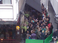 Al fresco drinkers in Soho