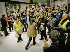 The motorcycle protest made its way into Westminster City Hall