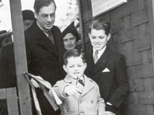 Above, the six-year-old Ted Kennedy at London Zoo. Below, Mr Kennedy on his return to the zoo 60 years later