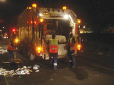 Rubbish collection in the aftermath of the Notting Hill Carnival