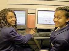 Nafi and Mary at the after-school club at WSPM Agape Community Project in Maida Vale