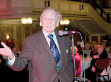 Leslie Phillips at the tea dance